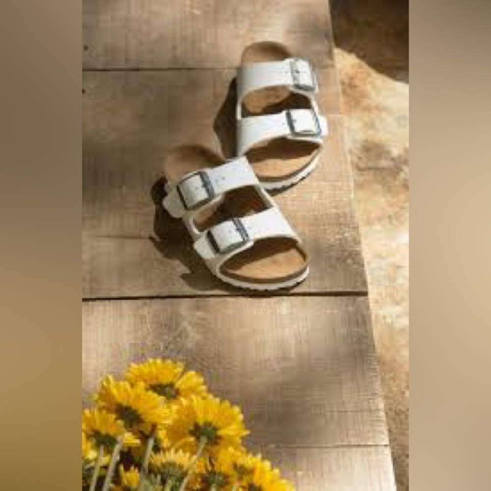 Birkenstock Arizona White Leather Birkoflor 41 - Picture 8 of 16
